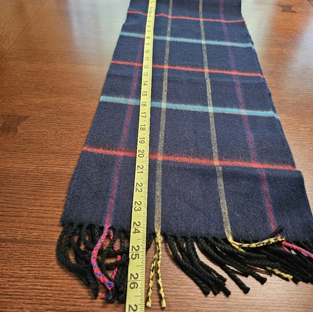 Givenchy Plaid Fringe Scarf